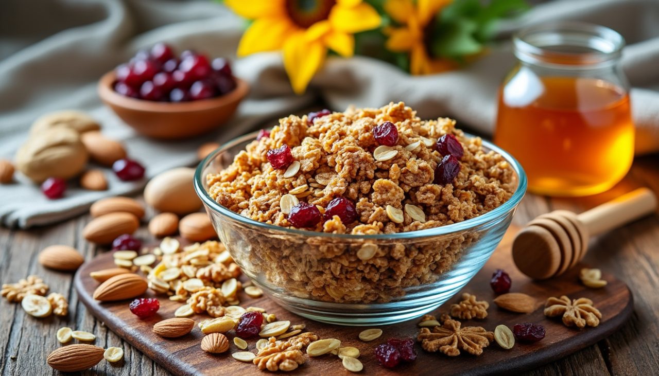 Recette maison de granola croustillant et healthy